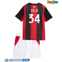 Maglie da calcio AC Milan Mario Gila #34 Prima Maglia Bambino 2026-27 Manica Corta + Pantaloni corti)